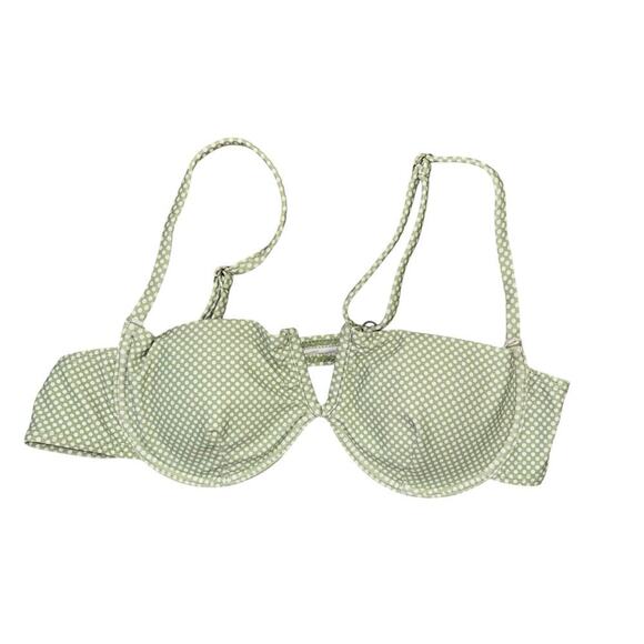 Green White Polka Dot Micro Bikini Women’s S Swim Beach Vacation Cheeky Thong - Picture 6 of 13